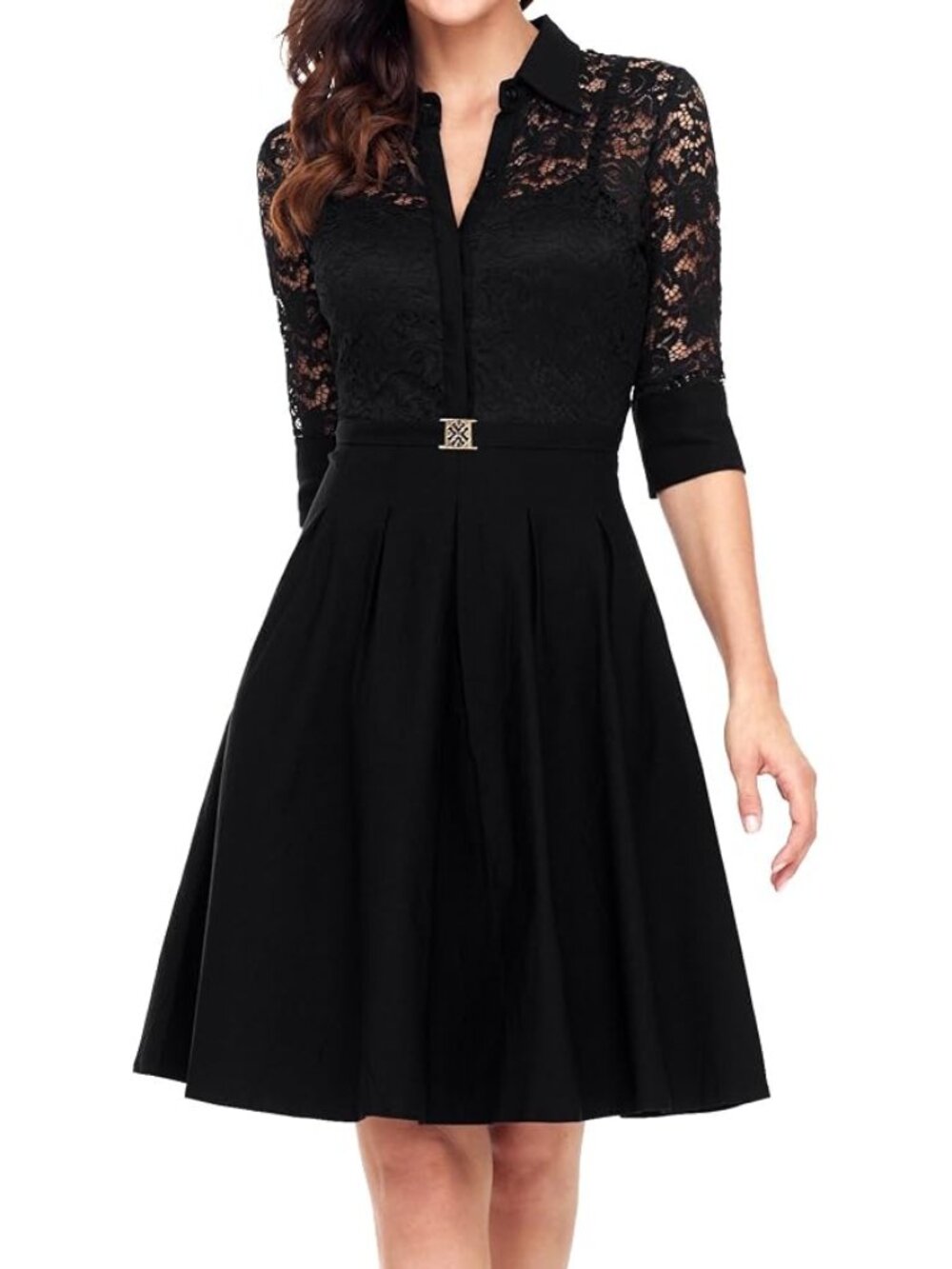 Angerella Women's 3/4 Sleeve Vintage Party Bridesmaid Dress